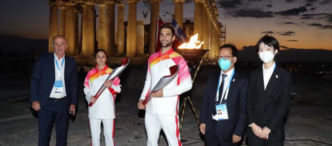 Στην Ακρόπολη η Ολυμπιακή Φλόγα (φώτο)